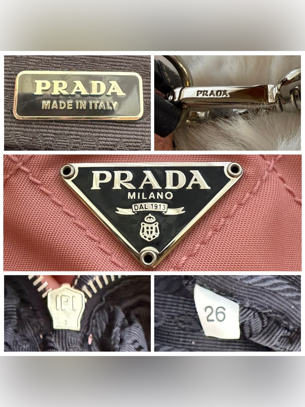 Prada Quilted Round Mini Wristlet Clutch in Dusty Pink - Picture 10 of 13